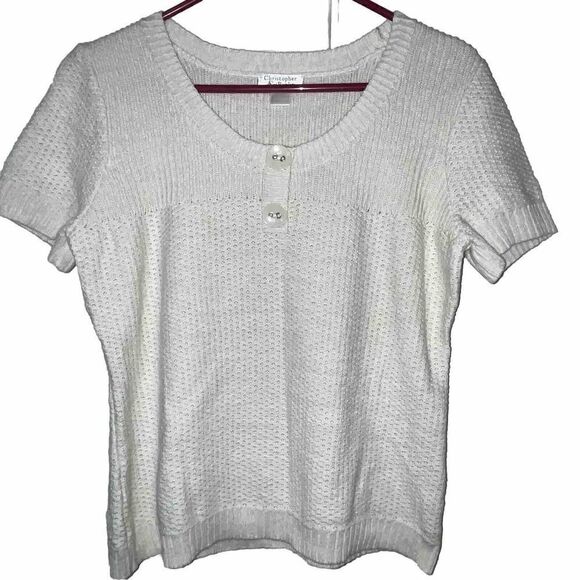 Christopher Banks Spring Sweater Lot Of 2 Wmns Sz Med Cotton Blend Garden - Picture 2 of 16